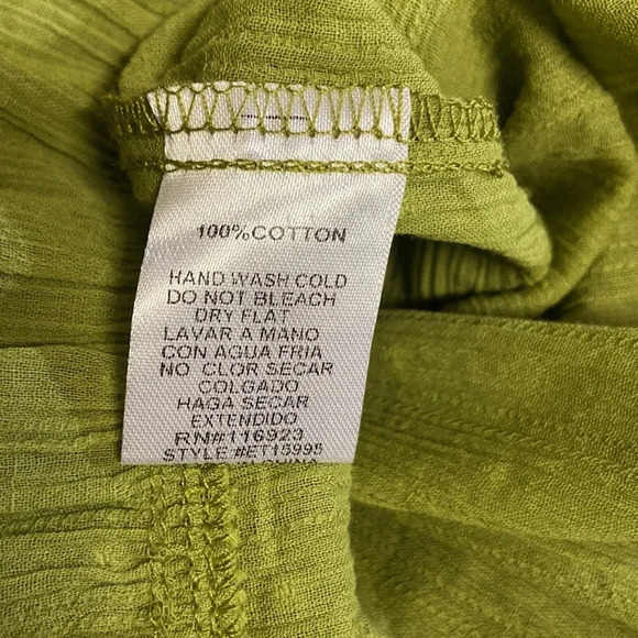 Easel sleeveless Green Button Down peplum top Sz M EUC! - Picture 4 of 6